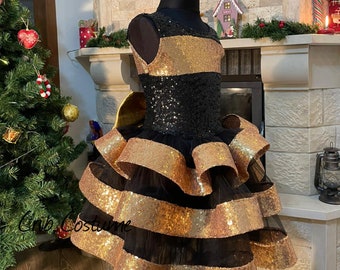 Gold Sequin Baby Girl Birthday Dress, Sparkle Girl Birthday Dress, Toddler  Kids Birthday Dress, Girls Pageant Dress, Toddler Sequin Dress - Etsy