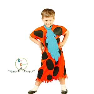 Fred Flintstone Kostüm: Handgefertigtes Fleece Outfit für die Kleinen