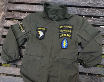Personalized Kids Pilot Suit: Handmade 100% Cotton Flight Costume