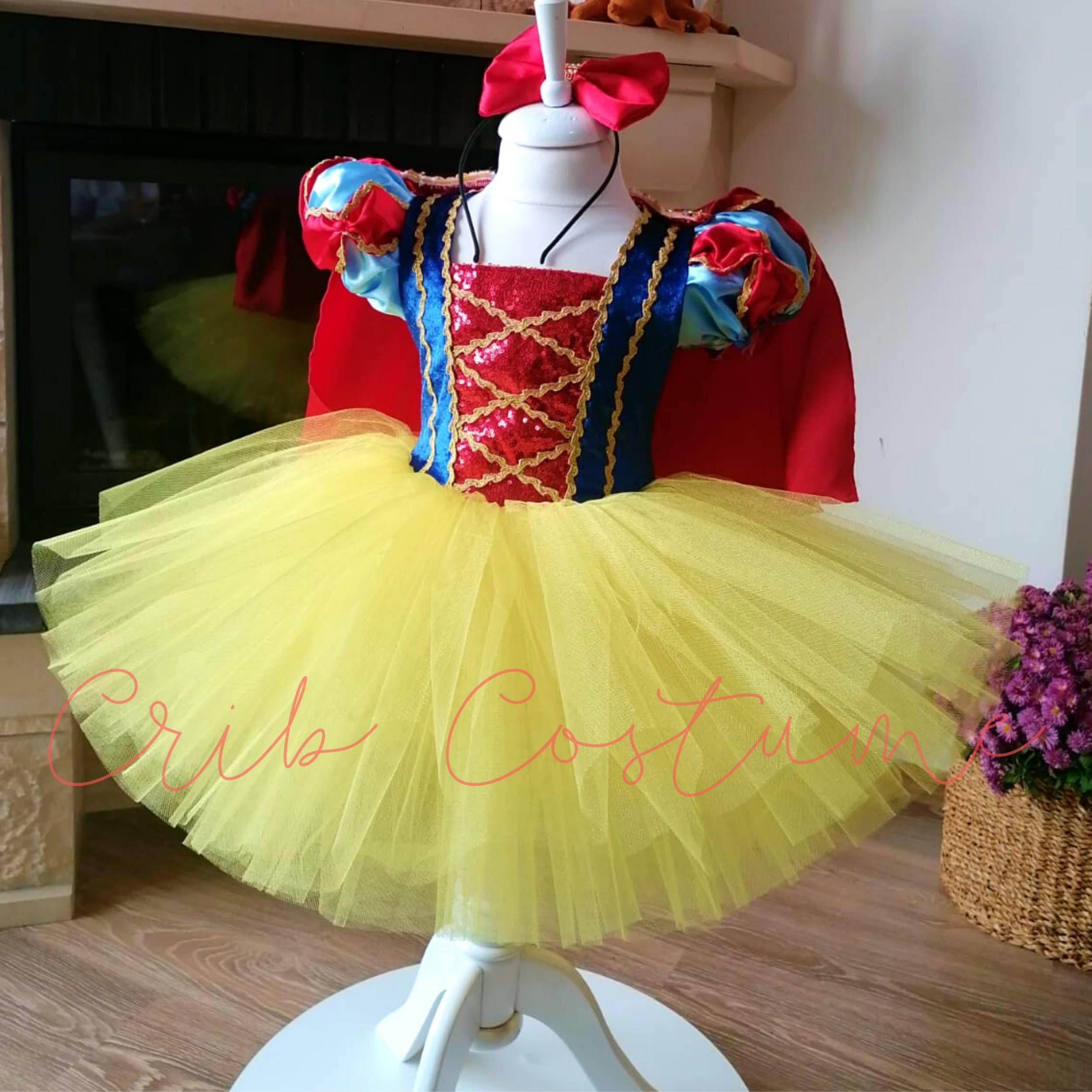 Snow White Dress Birthday Tutu Dress Snow White Costume With Cloak Princess Costume Girl Christmas Gift for Toddler Photoshoot Dress Etsy