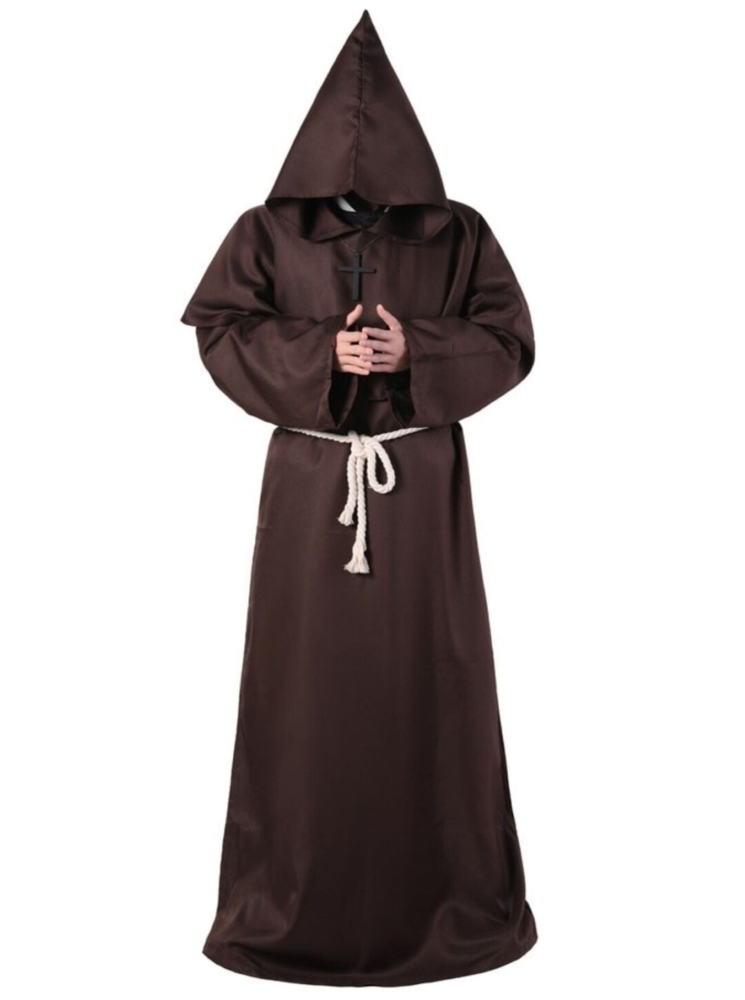 Medieval Monk Robe, Monk Costume, Monk Robe With Cowl for LARP and SCA, Priest Cloth, Ritual