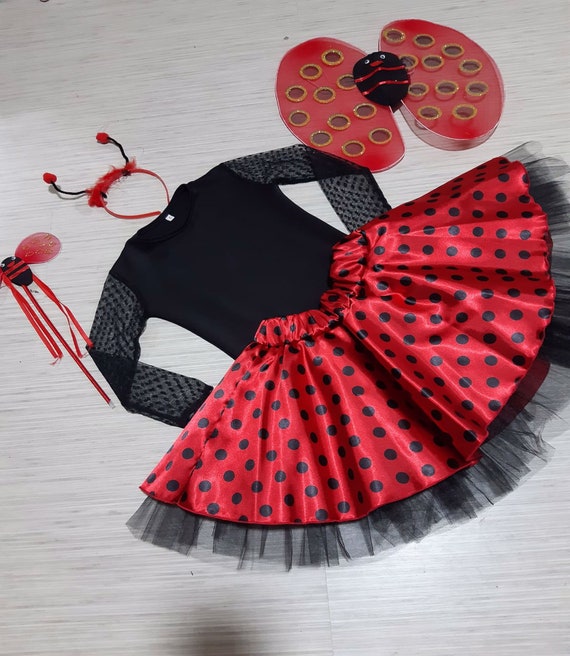 Traje de ladybug con tutu outlet