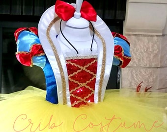 Snow White Dress, Princess Dress with Cape, Birthday Tutu Dress, Snow White Costume, Toddler Princess Dress