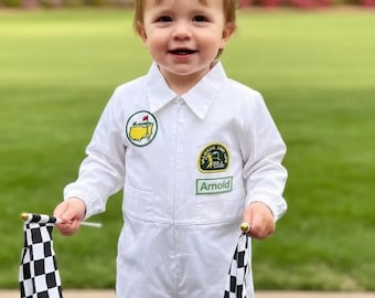 Personalized Golf Caddy Outfit for Toddlers - Long-Short Style - Adorable Baby Golf 1st Birthday Suit