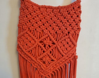 Large Macrame' Bag With Fringe