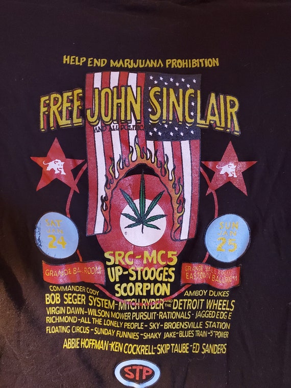 Vintage 1970's John Sinclair Freedom Rally Tee Sh… - image 3