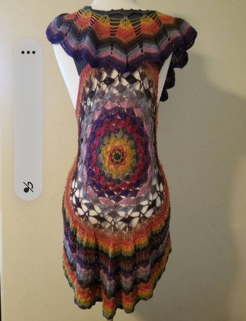 Multicolored Crochet Boho Vest - Etsy