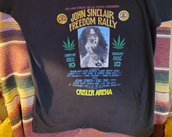 Vintage 1970's John Sinclair Freedom Rally Tee Shirt