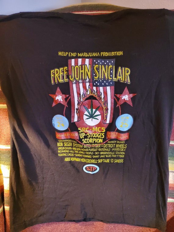 Vintage 1970's John Sinclair Freedom Rally Tee Sh… - image 4