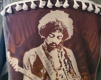 Upcycled Denim Jacket Jimi Hendrix