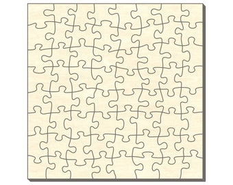 Blankopuzzle Quadrat, 39 x 39 cm, 64 Teile, Holzpuzzle, Puzzel, Puzzleteile, Basteln, Bemalen, Gestalten, kreativ, Dekorieren, Event