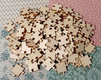 Blanke houten puzzel oneindig mini mix, set van 110 stukjes, 4,5 x 4,5 cm, puzzelstukjes a. Populierenmultiplex, schilderen, knutselen, ontwerpen, creatief