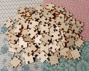 Blank wooden puzzle, infinite Micro Mix, set of 110 pieces, 3.5 x 3.5 cm, birch plywood puzzle pieces, for painting, crafting, designing, and creative activities.