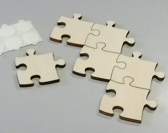 Blanko Holzpuzzle unendlich S, Set mit 20 Teilen, 5,5 x 5,5 cm, Puzzleteile aus Pappelsperrholz, zum Bemalen, Basteln, Gestalten, kreativ