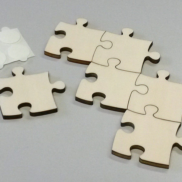 Blanko Holzpuzzle unendlich S, Set mit 40 Teilen, 5,5 x 5,5 cm, Puzzleteile aus Pappelsperrholz, zum Bemalen, Basteln, Gestalten, kreativ