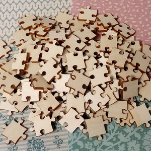 Verspreide puzzelstukjes oneindig - set van 55 stukjes, decoreren, feest, jubileum, bruiloft, houten puzzel, knutselen, schilderen, ontwerpen, creatief
