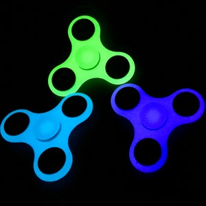 Glow In The Dark Fidget Spinner Stress and Anxiety Reducer Spinning Light