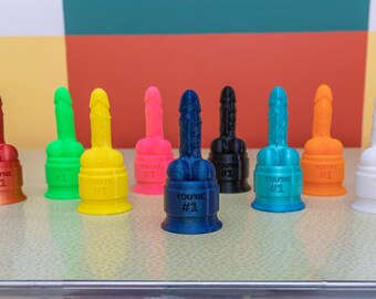 Personalized Text Penis Dick Trophy 3D Printed Gag Gift Bachelorette Gift Custom Text