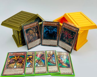 Gold Sarcophagus Deck Box Card Storage Container