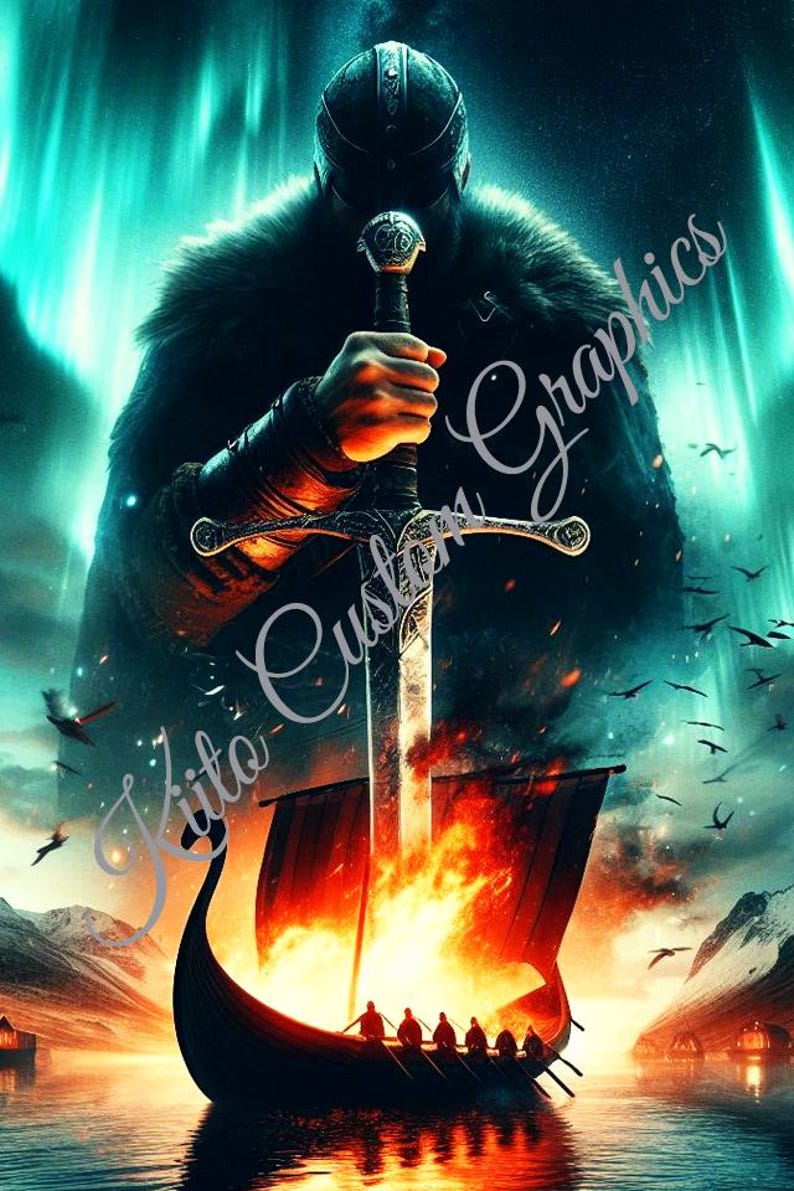 Viking Warrior Posters 6 - Wall Art - Digital Download for Crystal ...