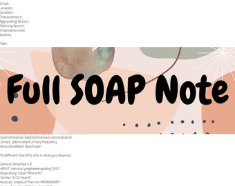 SOAP note template for NPs/PAs/MDs // NP students // NP school help