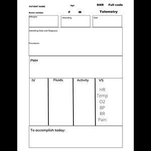 Nursing report sheet // nursing student // NURSE HELP // med-surg