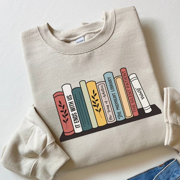 Benutzerdefinierte Bücherregal Sweatshirt, Booktok Merch Personalisierte Bücher Pullover, Benutzerdefinierte Leser Sweatshirt, Buchliebhaber Geschenk, Personalisiertes Geschenk