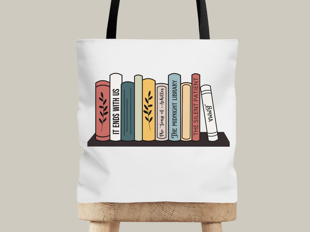 Custom Bookish Tote Bag Custom Bookshelf Book Aesthetic Tote Etsy