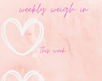 Lindo rastreador semanal de pesaje de Instagram