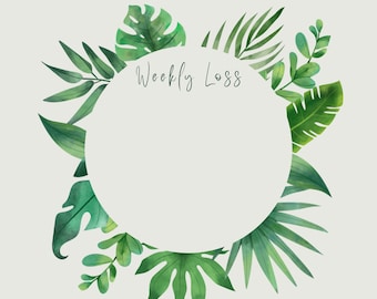 Floral Design Instagram Weight Loss Tracker