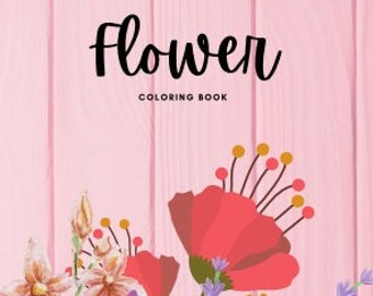 40 Seite Bündel Blumen Malvorlagen für Kinder. Digitaler Download