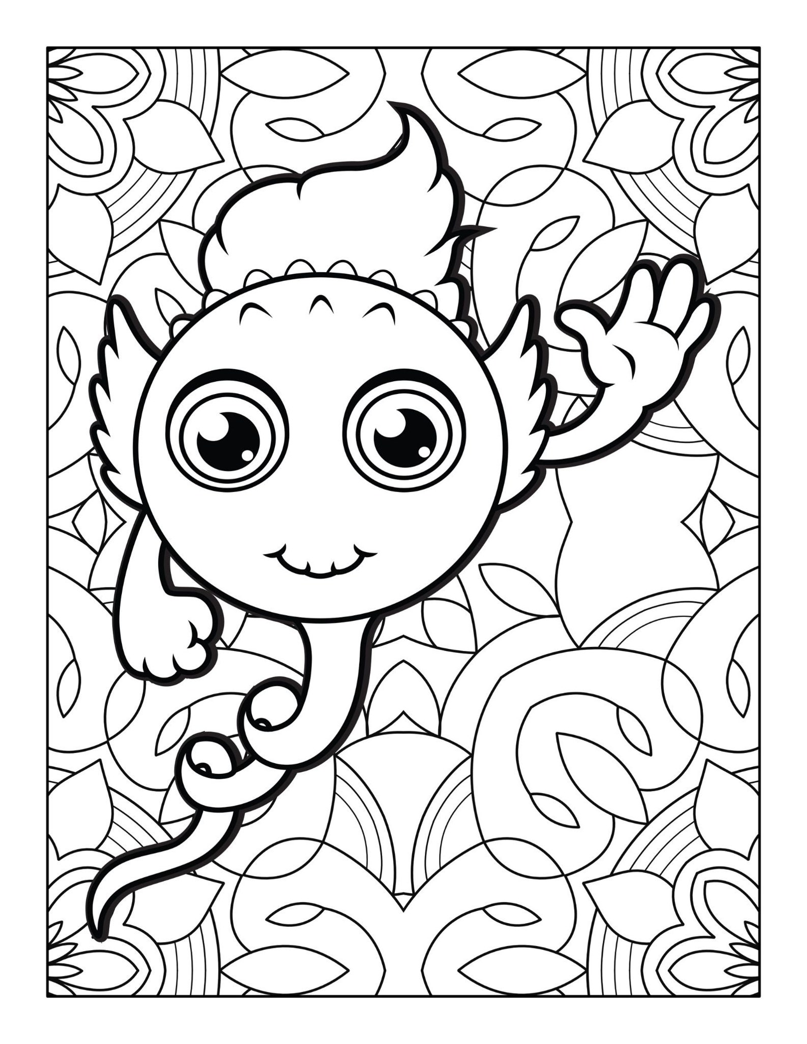 24 Mandala Monster Colouring Pages, Mandala Monster Pintable's ...