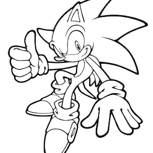 104-stronicowy pakiet kolorowanek Sonic The Hedgehog dla dzieci. Pobieranie cyfrowe