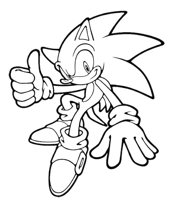 Premium AI Image  Sonic the hedgehog coloring pages