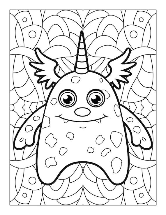 24 mandala monster colouring pages, mandala monster pintable's, colouring  activities, printable colouring pages, digital download - etsy uk