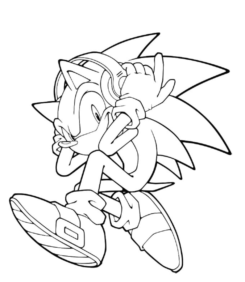 104 Page Bundle of Sonic the Hedgehog Colouring Pages for Kids. Digital