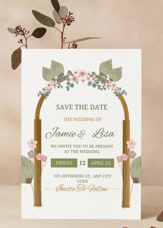 Digital Save the Date Digital Download, Save the Evening E-invite