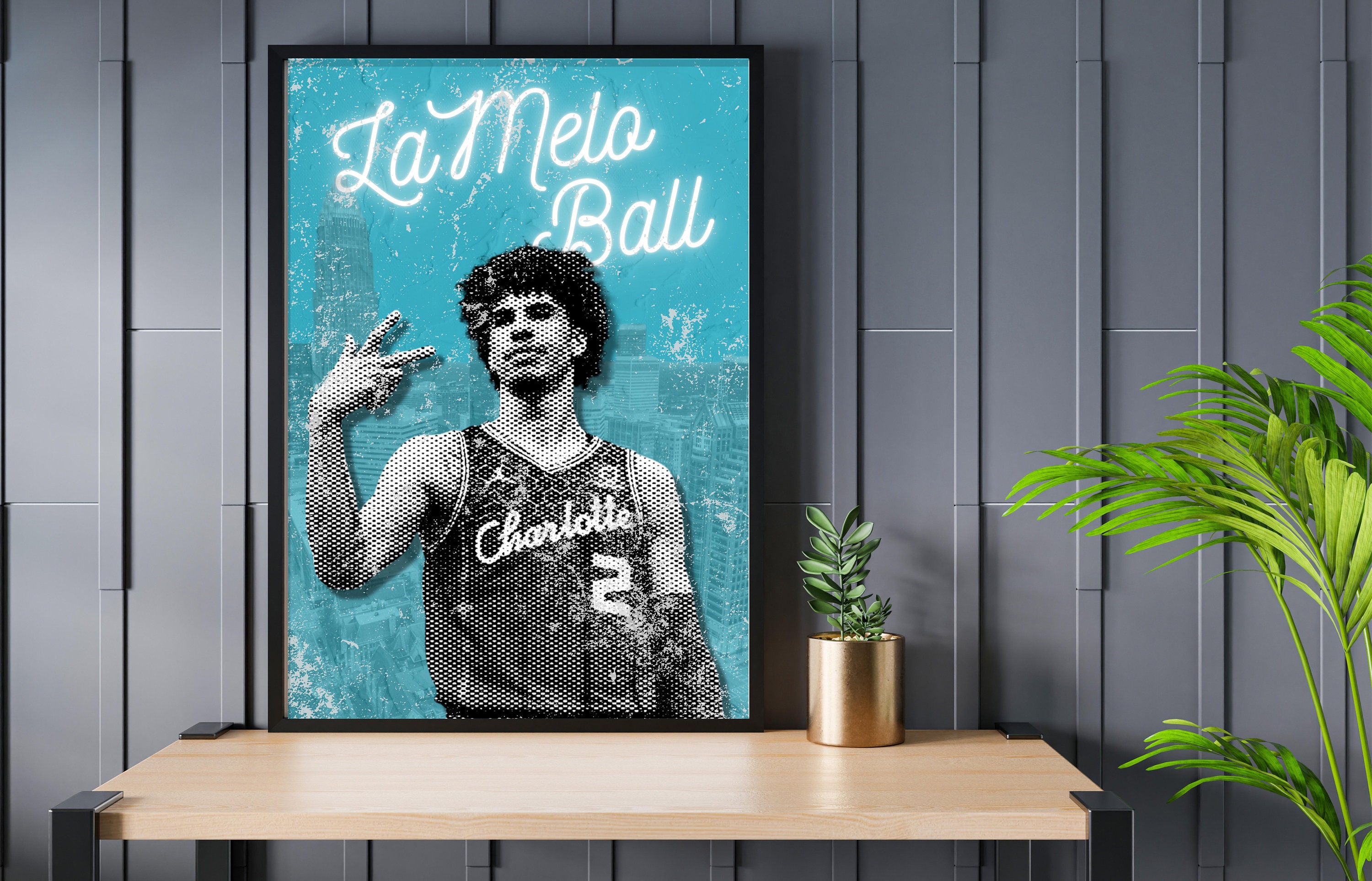 LaMelo Ball Poster Charlotte Hornets Street NBA Decoration Basketball Prints for Kids