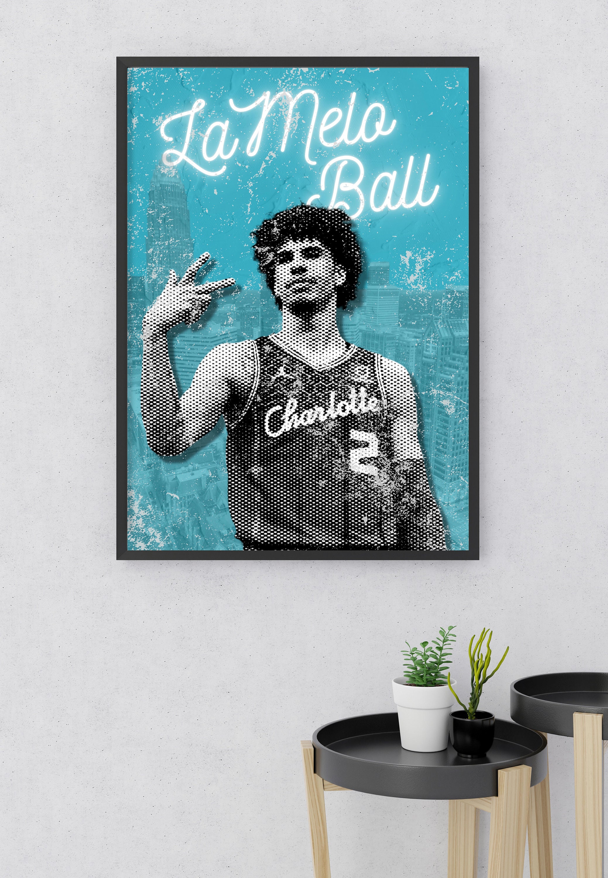 LaMelo Ball Poster Charlotte Hornets Street NBA Decoration Basketball Prints for Kids