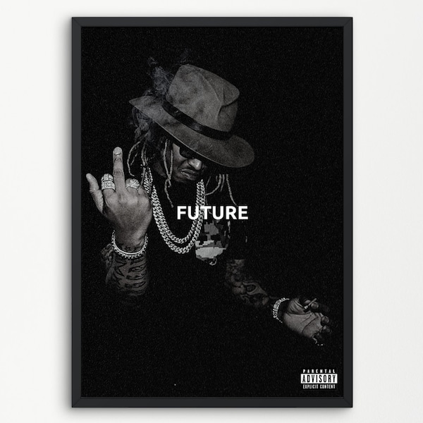 Minimalist Future Rapper Poster For Hip-Hop Fans Perfect Wall Art Decor for Boyfriend, Men, Bedroom, Mancave, Office, Gym Future Fan Gift