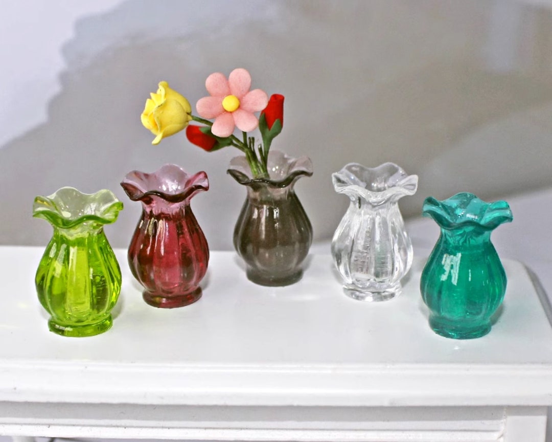 A Set of Colorful Miniature Flower Vase Mini Flower Pot Etsy