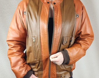 ジャケット・アウター 90s A-2 real leather bomber jacket old L Vintage Leather Jackets | ThriftTale