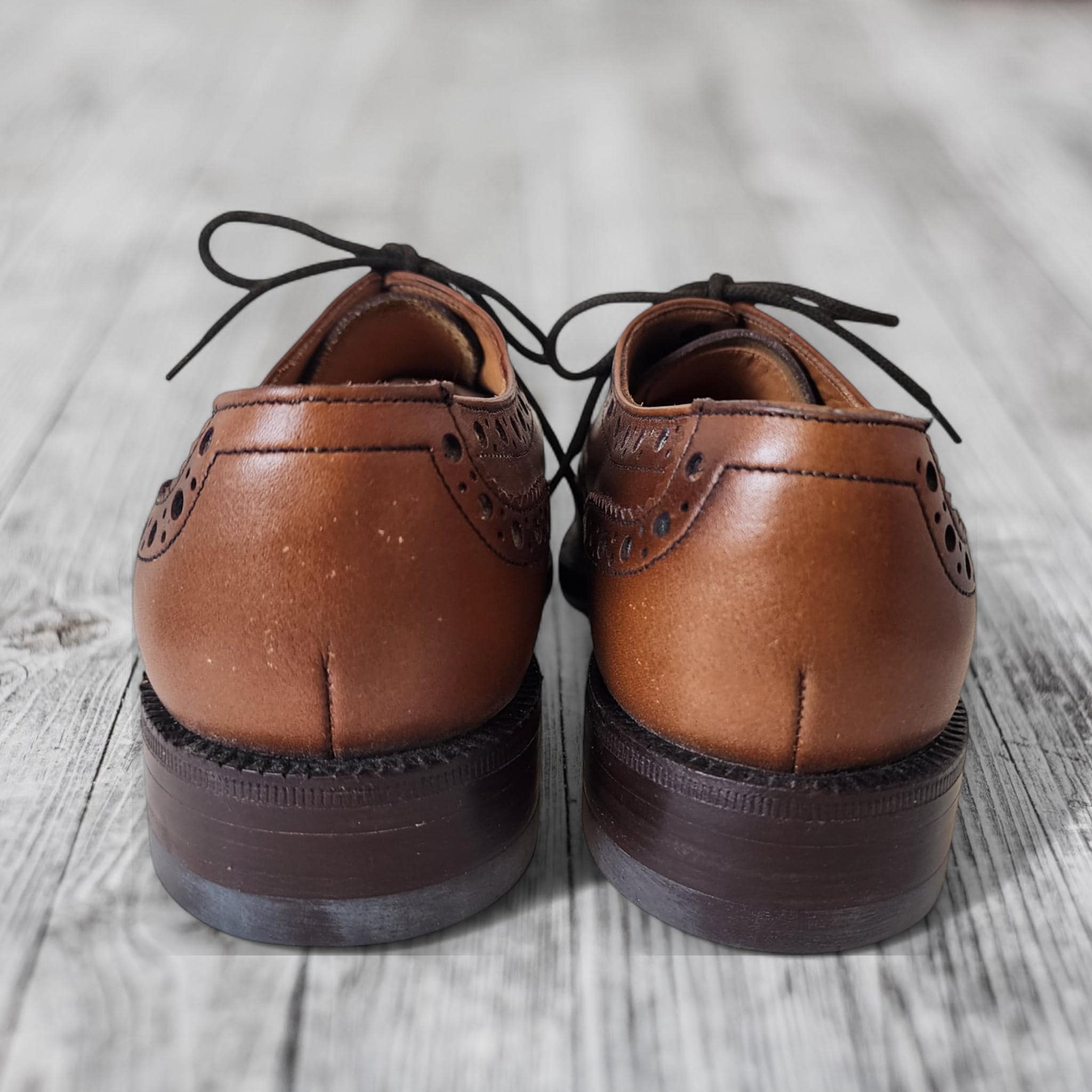 Vintage K SHOES Brown Leather Oxford Shoes - Made in England