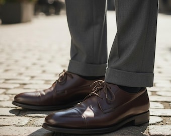 Vintage Church's Leather Derby Shoes: English Made, Size 7.5 UK