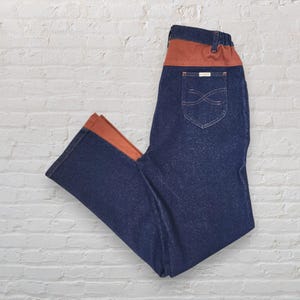 Vintage Vibes Alert: 1970s Blue Denim Flare Jeans, Size 14, Brand New