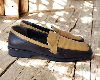 Classic Vintage Hogl Sport Leather Loafers - UK 5.5, AU 7.5, US 7 - Two-Toned Brown