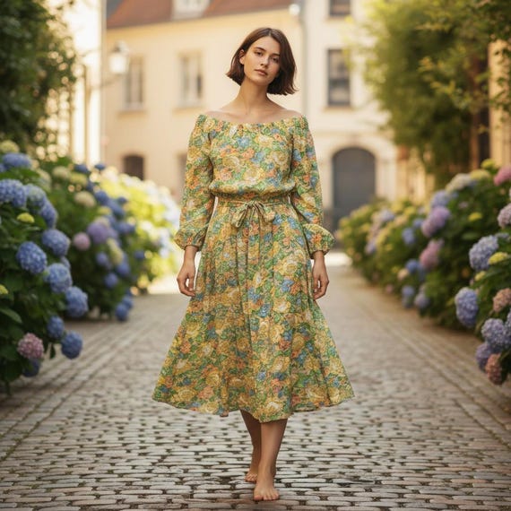 vintage boho midi dress Vintage Boho Tiered Midi Dress The Nines