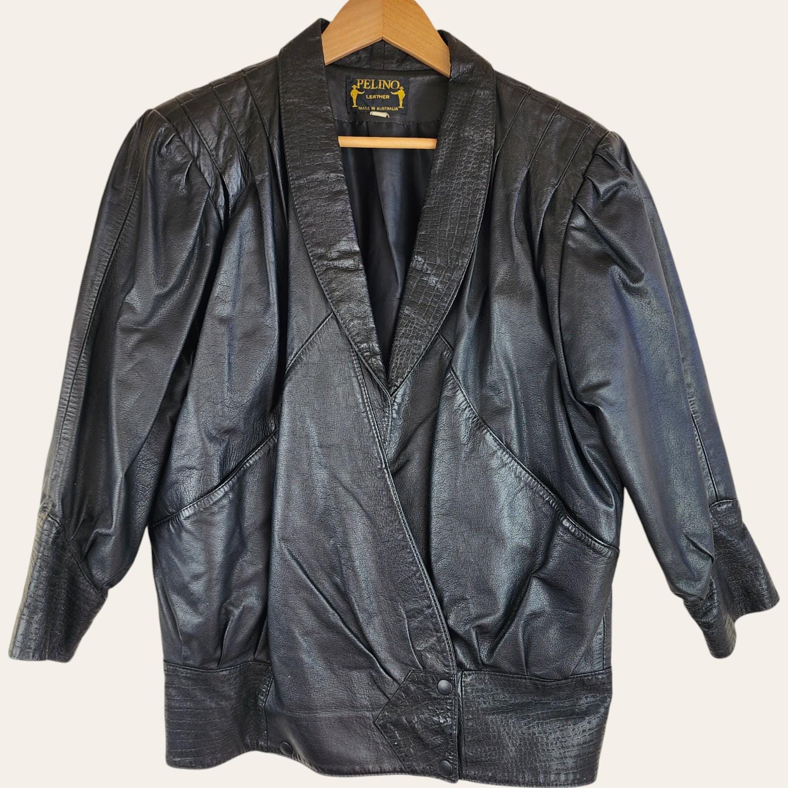Vintage 1980s Leather Bomber Jacket (XL) Made in USA - Etsy