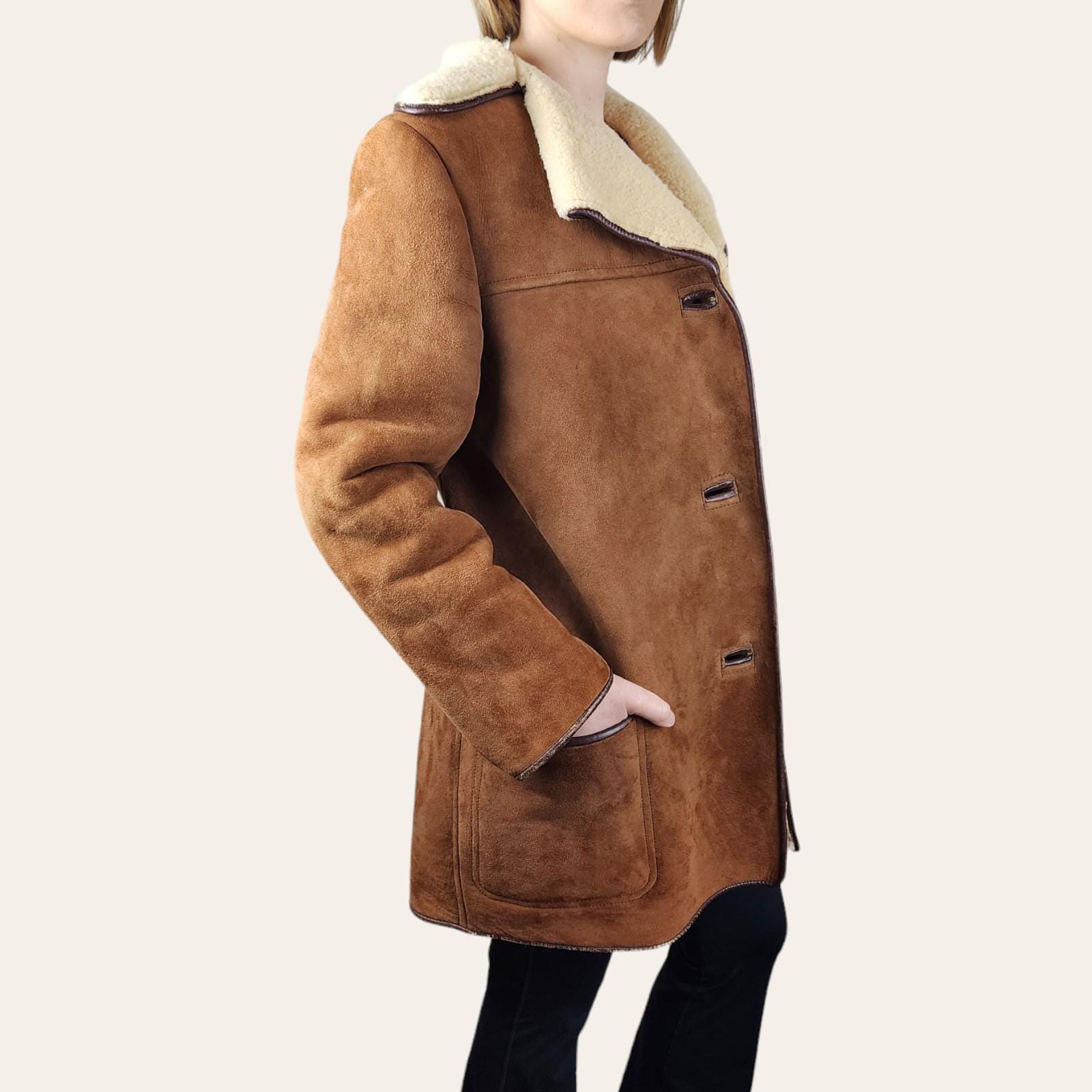 Vintage Shearling Long Coat 12 14