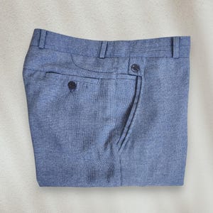 Groovy Threads: Throwback 70s Men&#39;s Blue Trousers, Size | Hip Fashion